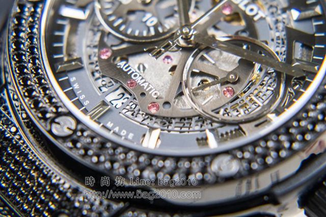 宇舶手錶 hublot恒寶表經典融合CLASSIC FUSION系列 施華洛世奇鑽石鑲嵌 宇舶經典融合計時男士腕表 宇舶高端男表  hds1746